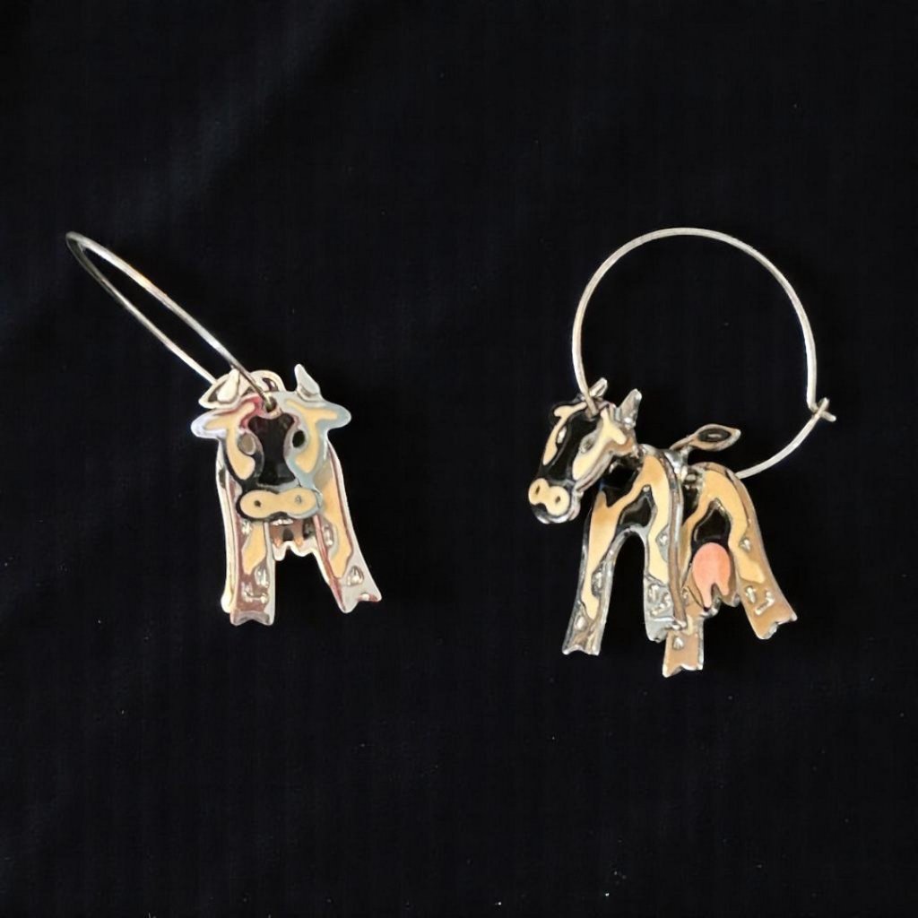 Edgar Berebi Vintage Cow Earrings - Cute And Rare 20$